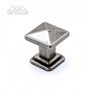 Ручка-кнопка Tower Square 19.4100.58 глянцевое олово 35х35, Metakor