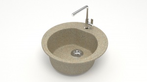 Мойка мат. Модель 3/Q5 (песоч). карел. камень ZETT led.