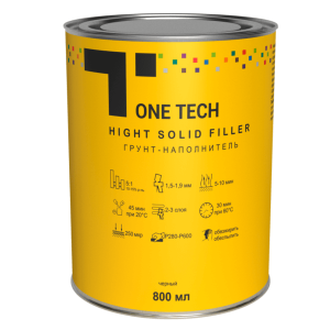 T1-FG0017-1000/Грунт ONE TECH QUICK FILLER UHS GREY (1000мл)