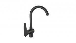 Смеситель матовый КМ005/Q4 (черн). Карельский камень