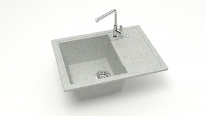 Мойка мат. Модель 150/Q10 (светл.сер). карел. камень ZETT lad.