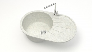 Мойка мат. Модель 110/Q15 (бел.гранит). карел. камень ZETT lad.