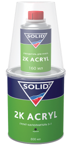 CPG-02.039.960.SOL/ Грунт на акриловой основе SOLID 2K ACRYL 5:1 черный с отвердителем по 960мл