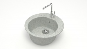 Мойка мат. Модель 3/Q10 (светл.сер). карел. камень ZETT led.