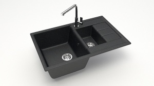 Мойка мат. Модель 210/Q4 (черн). карел. камень ZETT lad.