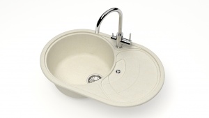 Мойка мат. Модель 33/Q2 (беж). карел. камень ZETT led.