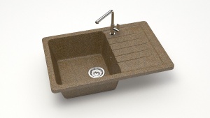 Мойка мат. Модель 16/Q9 (терракот). карел. камень ZETT lad.