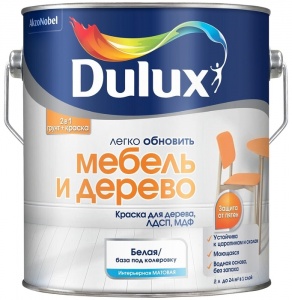 Краска Dulux Мебель и Дерево мат BW 2л
