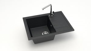 Мойка мат. Модель 150/Q4 (черн). карел. камень ZETT lad.