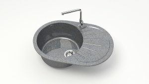 Мойка глян. из икс.камня Z111Q8 (тёмно-серый)