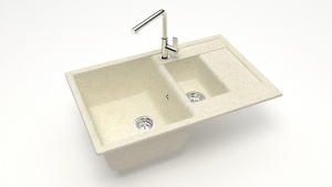 Мойка мат. Модель 210/Q2 (беж.). карел. камень ZETT lab.