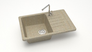 Мойка мат. Модель 16/Q5 (песоч). карел. камень ZETT led.