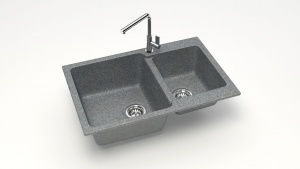 Мойка мат.Модель 191/Q8 (темн.сер.) карел.камень ZETT lab.