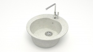 Мойка мат. Модель 3/Q15 (бел.гранит). карел. камень ZETT led.