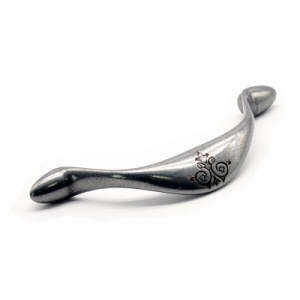 Ручка-скоба Regency с рис. 11.3750.58 глянцевое олово, 96, Metakor