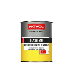 FLASH 910 Акриловая эмаль - чёрный мат 1,0 л. 38205