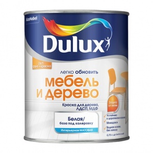 Краска Dulux Мебель и Дерево мат BW 0,75л