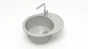 Мойка глян. из икс.камня Z28Q10 (свет.серый)