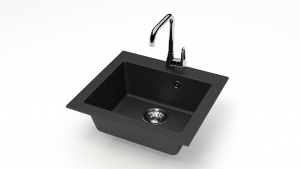 Мойка мат.Модель 35/Q4 (черн.) карел.камень ZETT lab.