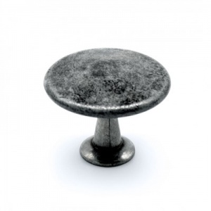 Ручка-кнопка Chateau MO.3992.26.58 мрамор/глянцевое олово, D42, Metakor