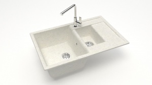 Мойка мат. Модель 210/Q7 (хлопок). карел. камень ZETT led.