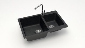 Мойка мат.Модель 191/Q4 (черн.) карел.камень ZETT lab.