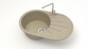 Мойка мат. Модель 110/Q5 (песоч). карел. камень ZETT led.