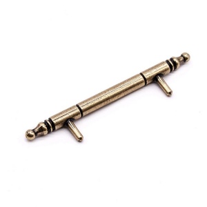 Петля декоративная Рустик с дюбелями 11.4106.68, бронза, 46 мм, D=6мм, L=85 мм, Metakor