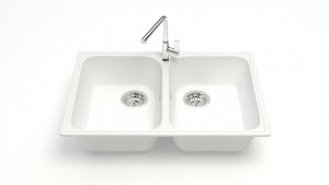 Мойка мат. Модель 260/Q1 (бел.лед). карел. камень ZETT lad.