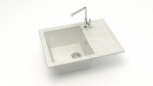 Мойка мат. Модель 150/Q15 (бел.гранит). карел. камень ZETT led.