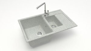 Мойка мат. Модель 210/Q10 (светл.сер). карел. камень ZETT lad.