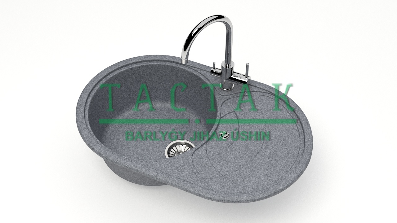 Мойка мат.Модель 33/Q8 (темн.сер.) карел.камень ZETT lab.