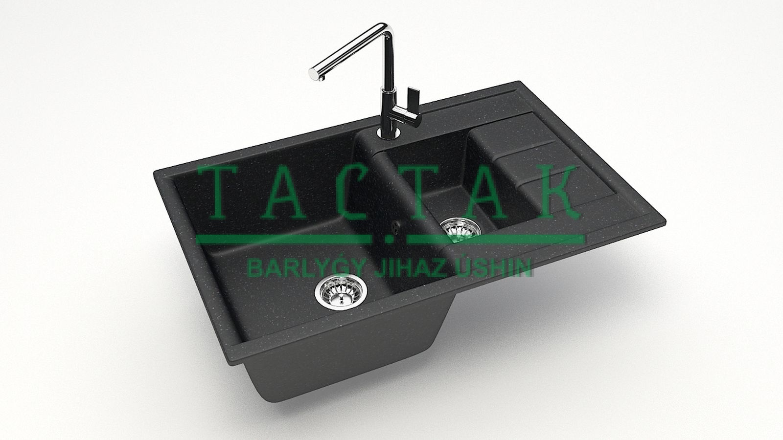 Мойка мат. Модель 210/Q4 (черн). карел. камень ZETT lad.