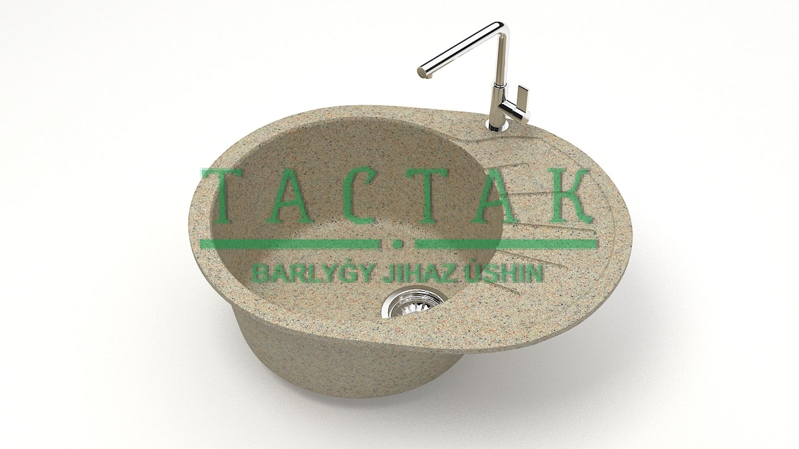 Мойка мат. Модель 10/Q5 (песоч). карел. камень ZETT led.