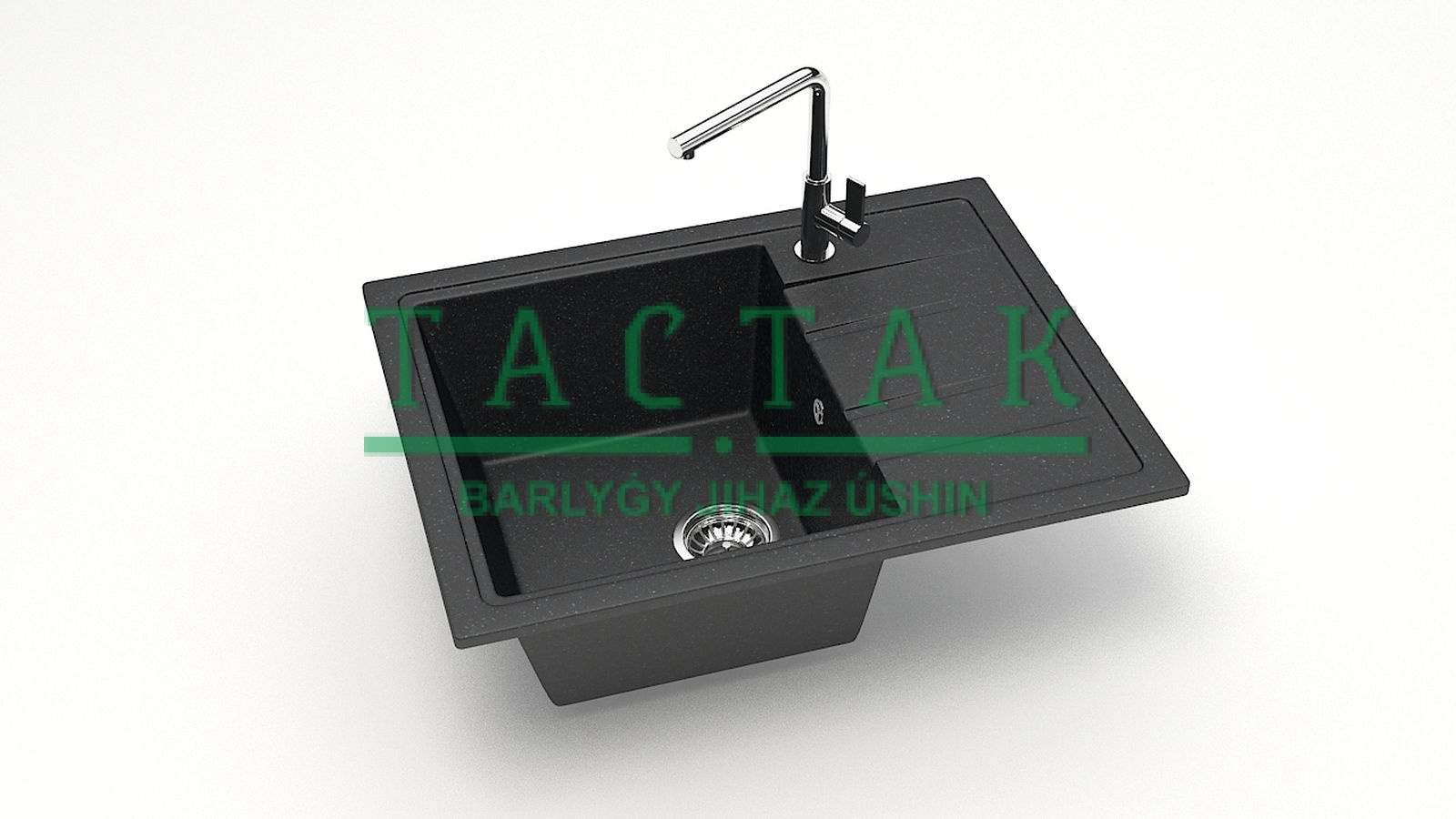 Мойка мат. Модель 150/Q4 (черн). карел. камень ZETT lad.