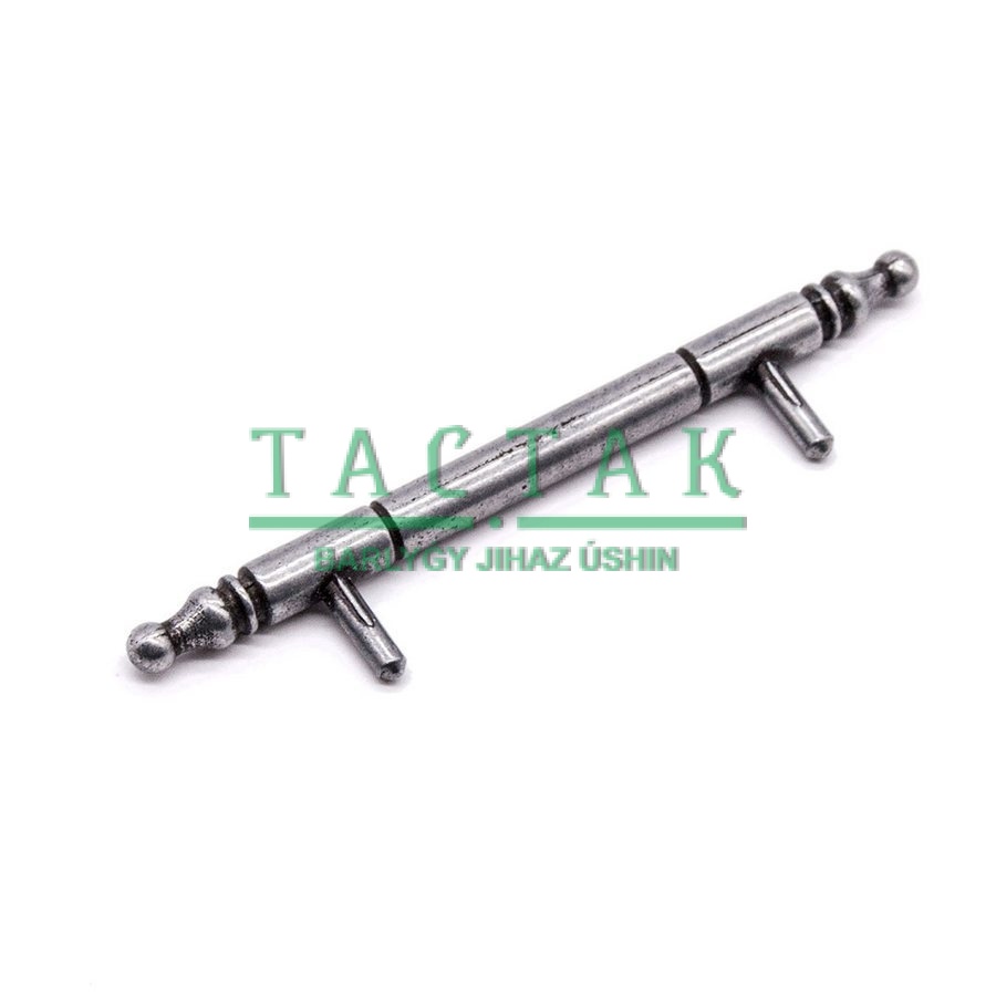 Петля декоративная Рустик с дюбелями 11.4106.58, глянцевое олово, 46 мм, D=6мм, L=85 мм, Metakor