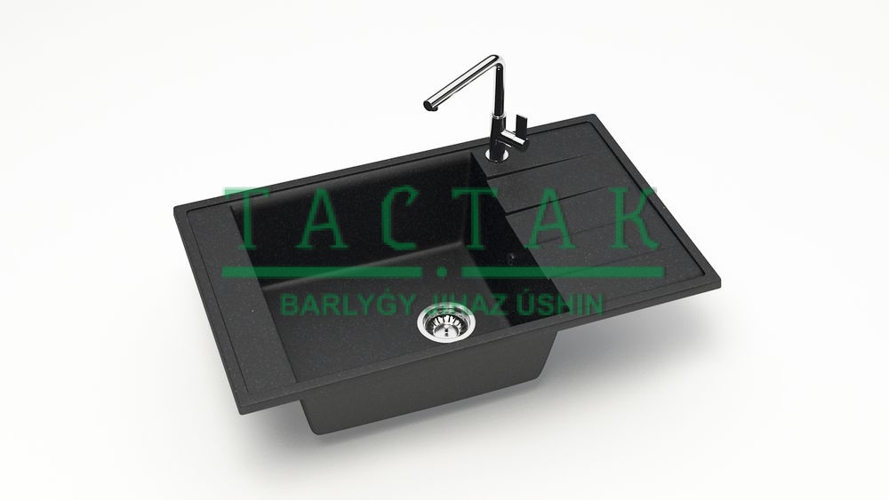 Мойка мат.из иск.камня Модель 29/Q4 (черный.) 