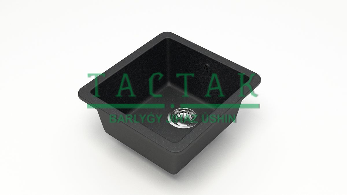 Мойка мат.из иск.камня Модель 27/Q4 (черный.) 