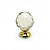 Ручка-кнопка Crystal 22012.00.44S стекло (гранка), золото, D30,Metakor
