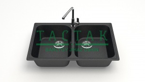 Мойка мат. Модель 260/Q4 (черн). карел. камень ZETT lad.