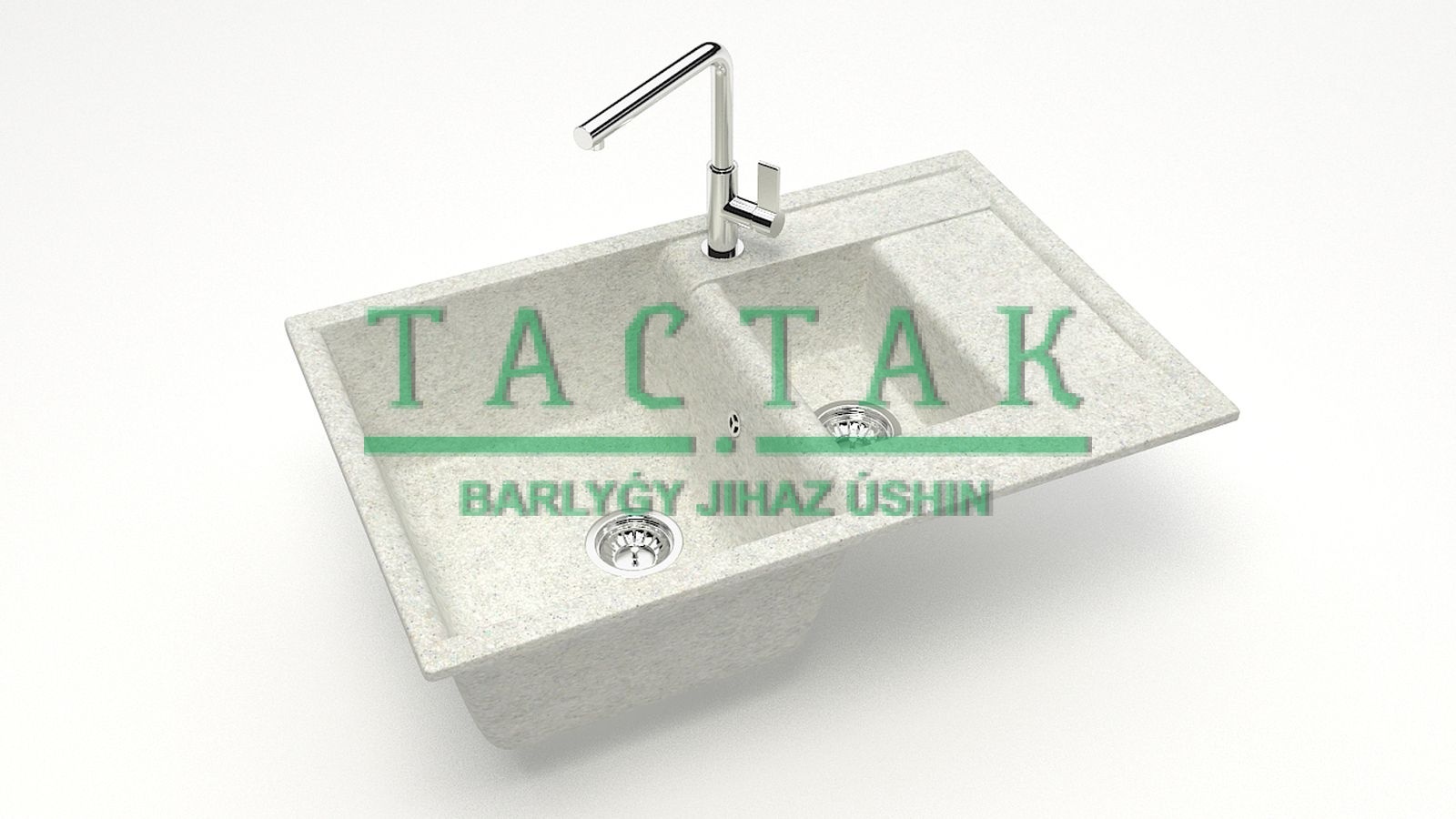 Мойка мат. Модель 210/Q15 (бел.гранит). карел. камень ZETT led.