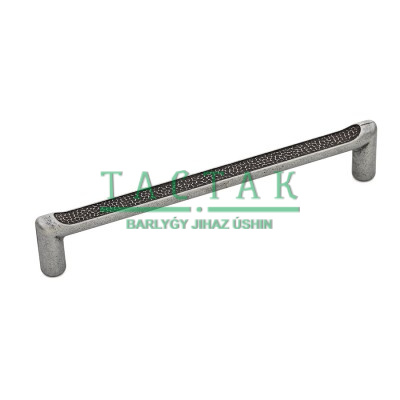 Ручка-скоба Parker Textured 19.4148.59, матовое олово, 160/172, Metakor