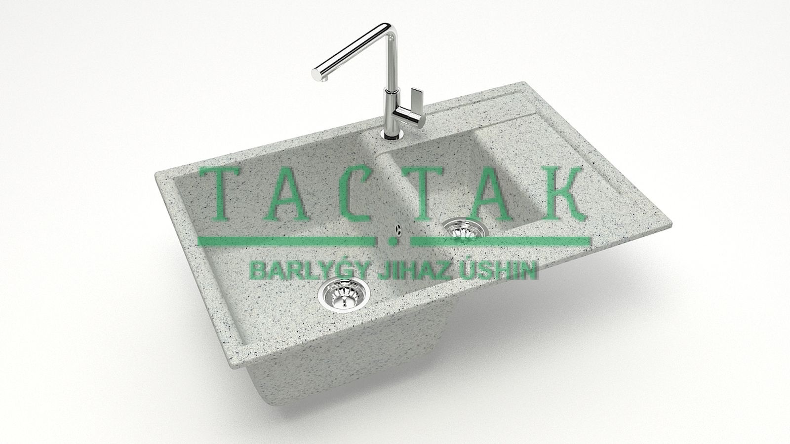 Мойка мат. Модель 210/Q10 (светл.сер). карел. камень ZETT lad.