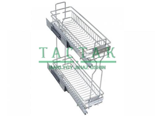 Корзина карго 150 мм 2-х уровневая с Направ. Cкрытого монтажа с доводчиком,боков.крепление "UP"