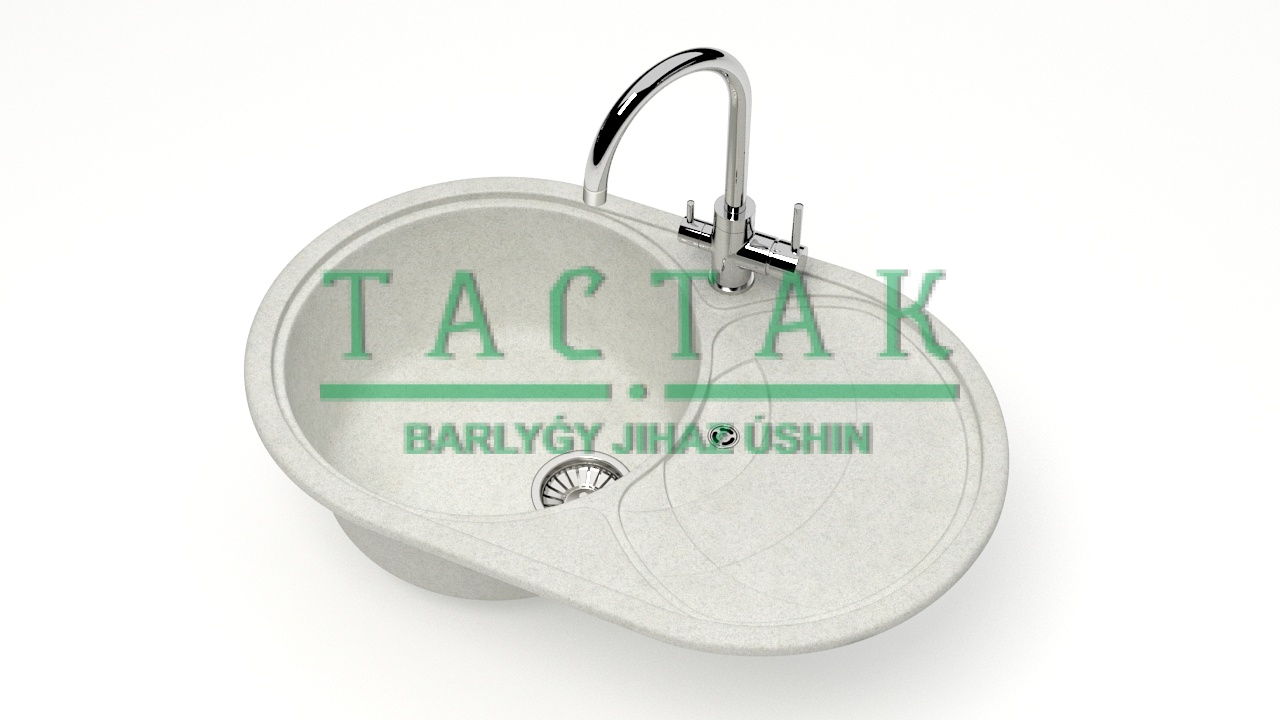 Мойка мат. Модель 33/Q15 (бел.гранит). карел. камень ZETT led.