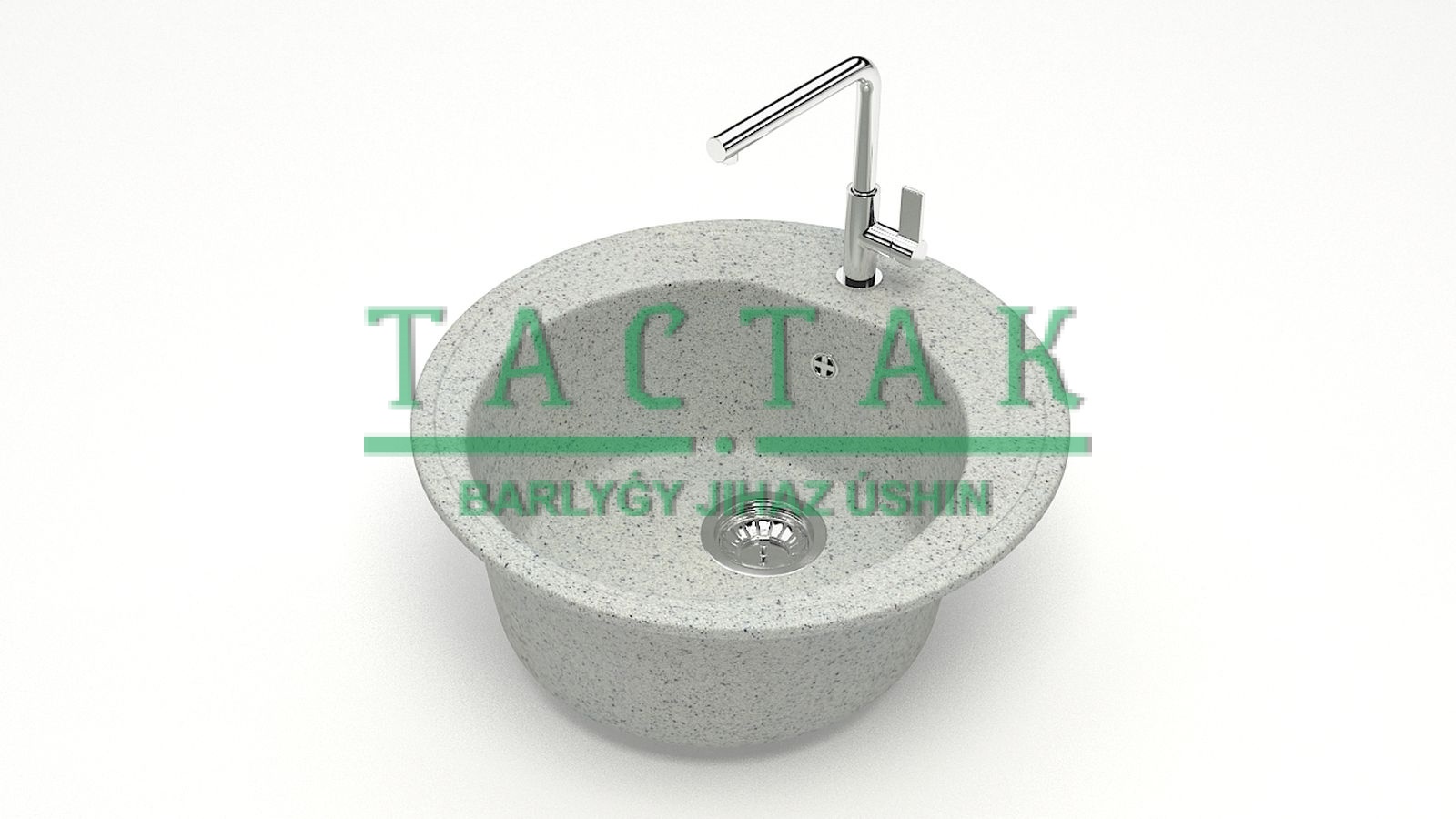 Мойка мат. Модель 3/Q10 (светл.сер). карел. камень ZETT led.