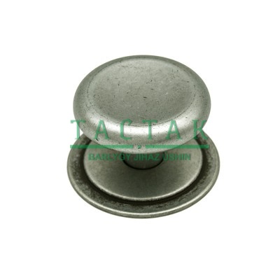 Ручка-кнопка Aruba 13.4144.59 матовое олово, D40/H29, с основанием, Metakor