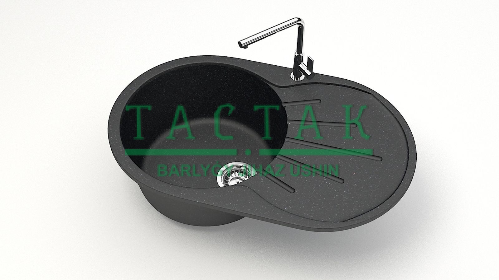 Мойка мат. Модель 110/Q4 (черн). карел. камень ZETT lad.