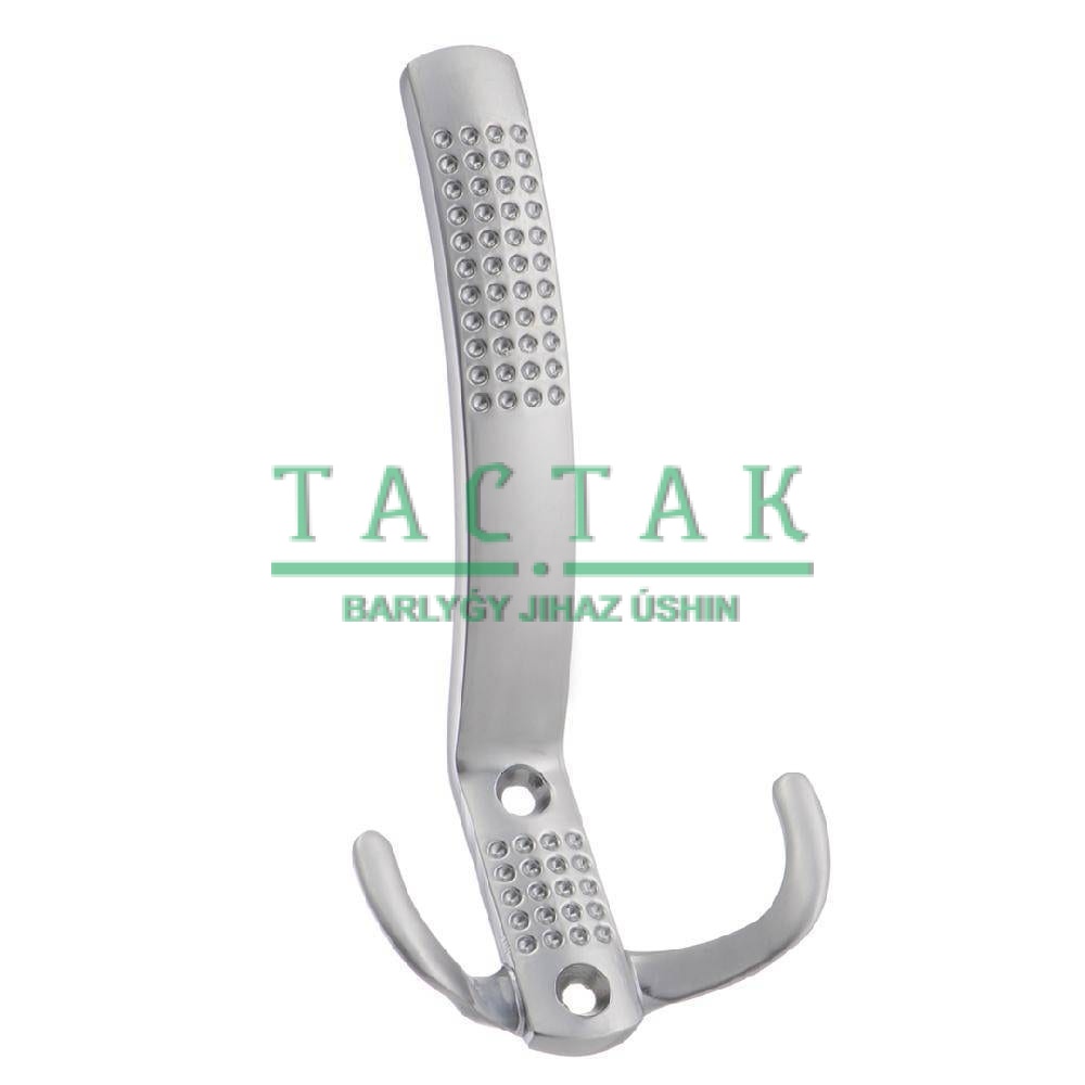 Крючок трёхрожковый 2343А перфорация, мат хром (30шт.)