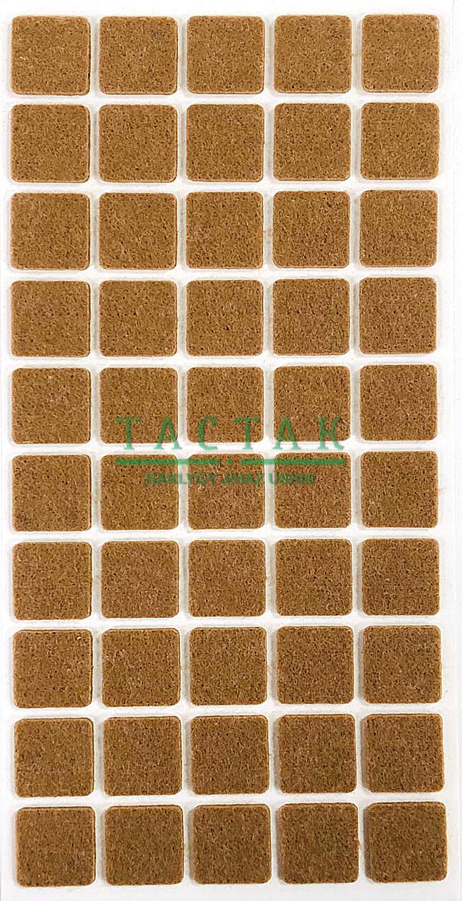 РС6020 20х20 mm Подпятник войлочный коричневый